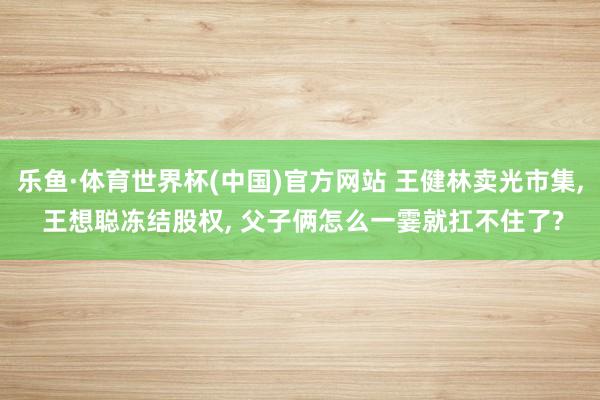 乐鱼·体育世界杯(中国)官方网站 王健林卖光市集, 王想聪冻结股权, 父子俩怎么一霎就扛不住了?