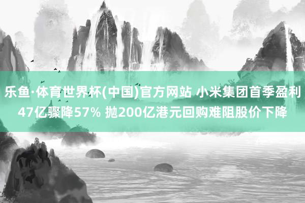 乐鱼·体育世界杯(中国)官方网站 小米集团首季盈利47亿骤降57% 抛200亿港元回购难阻股价下降