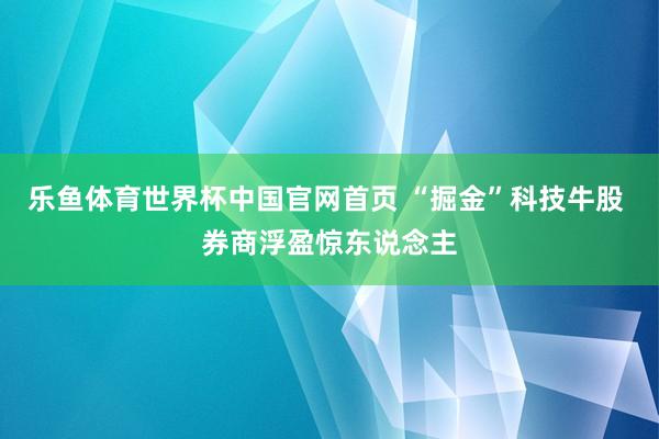 乐鱼体育世界杯中国官网首页 “掘金”科技牛股 券商浮盈惊东说念主