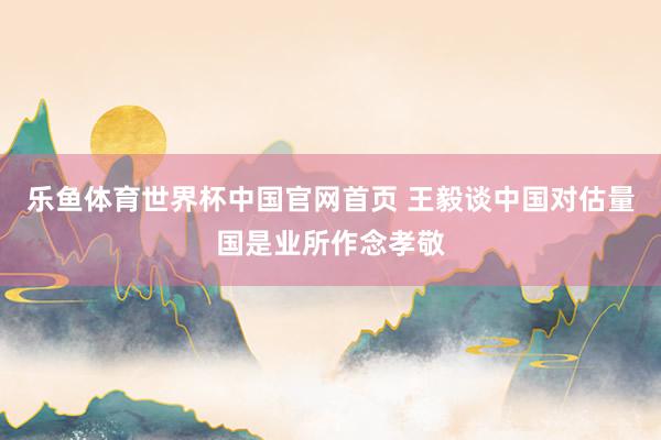 乐鱼体育世界杯中国官网首页 王毅谈中国对估量国是业所作念孝敬