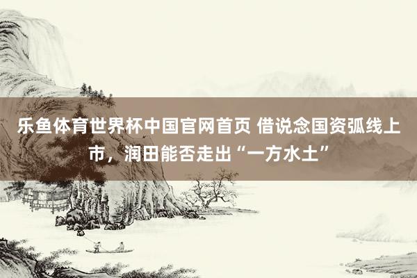 乐鱼体育世界杯中国官网首页 借说念国资弧线上市，润田能否走出“一方水土”