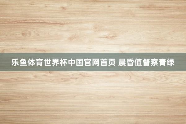 乐鱼体育世界杯中国官网首页 晨昏值督察青绿